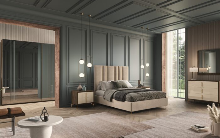 Armadio Adone Grey 2 ante specchio - Eurodesign